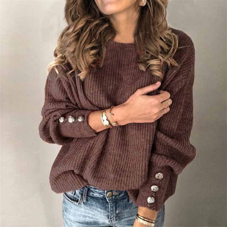 Casual Chique Pullover met knoopdetails voor dames