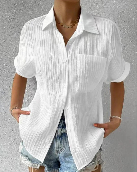 Klassieke blouse met korte mouwen voor dames