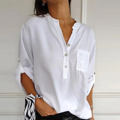 Casual Blouse met Pailletten voor Vrouwen