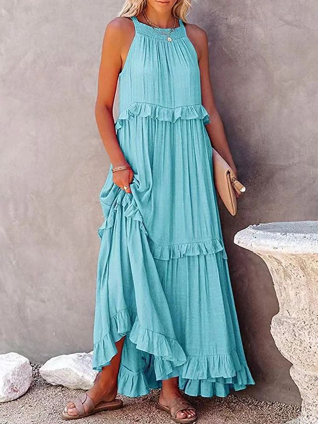 Zomerse losse maxi jurk