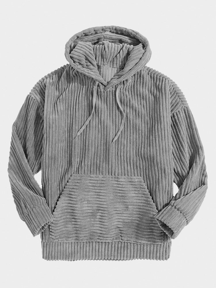 Comfortabele geribde Corduroy Hoodie voor heren