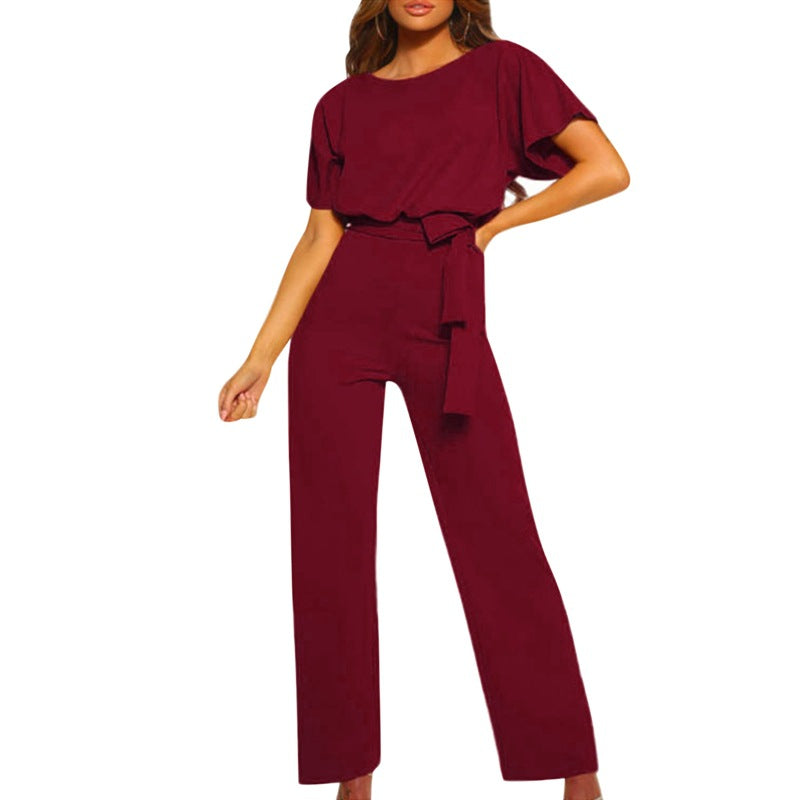 Elegante jumpsuit met riem voor dames