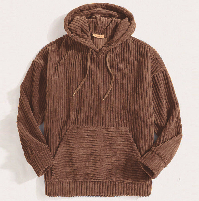 Comfortabele geribde Corduroy Hoodie voor heren