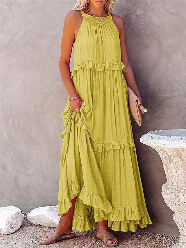 Zomerse losse maxi jurk