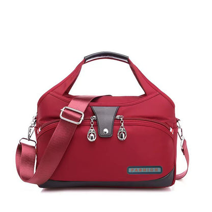 Elegante Multi-Pocket Handtas voor Vrouwen