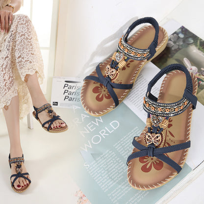 Boho Bloemen Kralen Sandalen voor Vrouwen