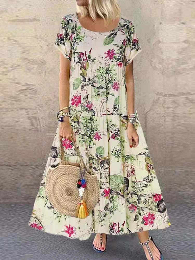 Bohemian Bloemen Maxi Jurk