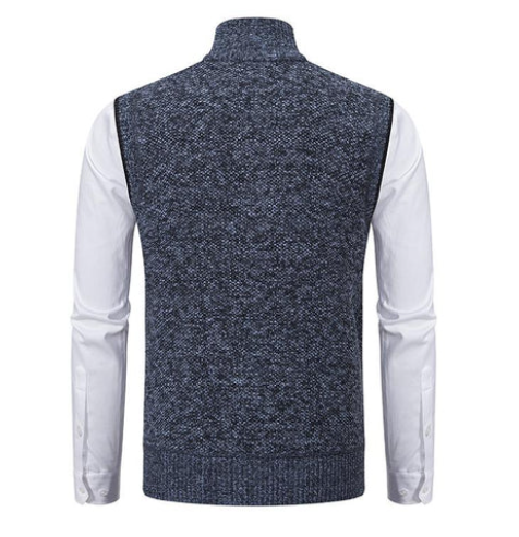 Formeel gebreid sweatvest met rits voor heren