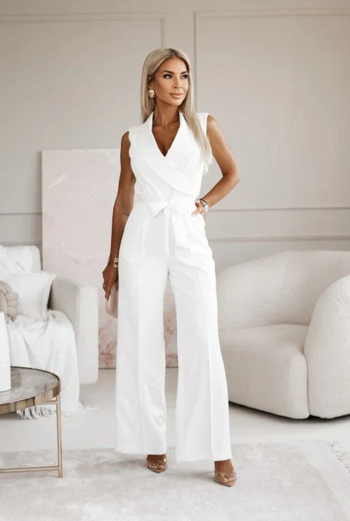 Elegante Mouwloze jumpsuit met Riem voor dames