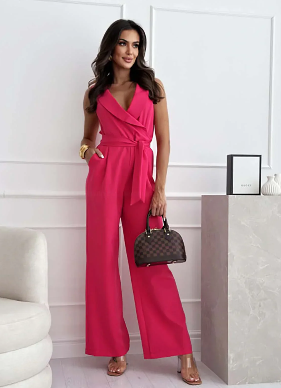 Elegante Mouwloze jumpsuit met Riem voor dames