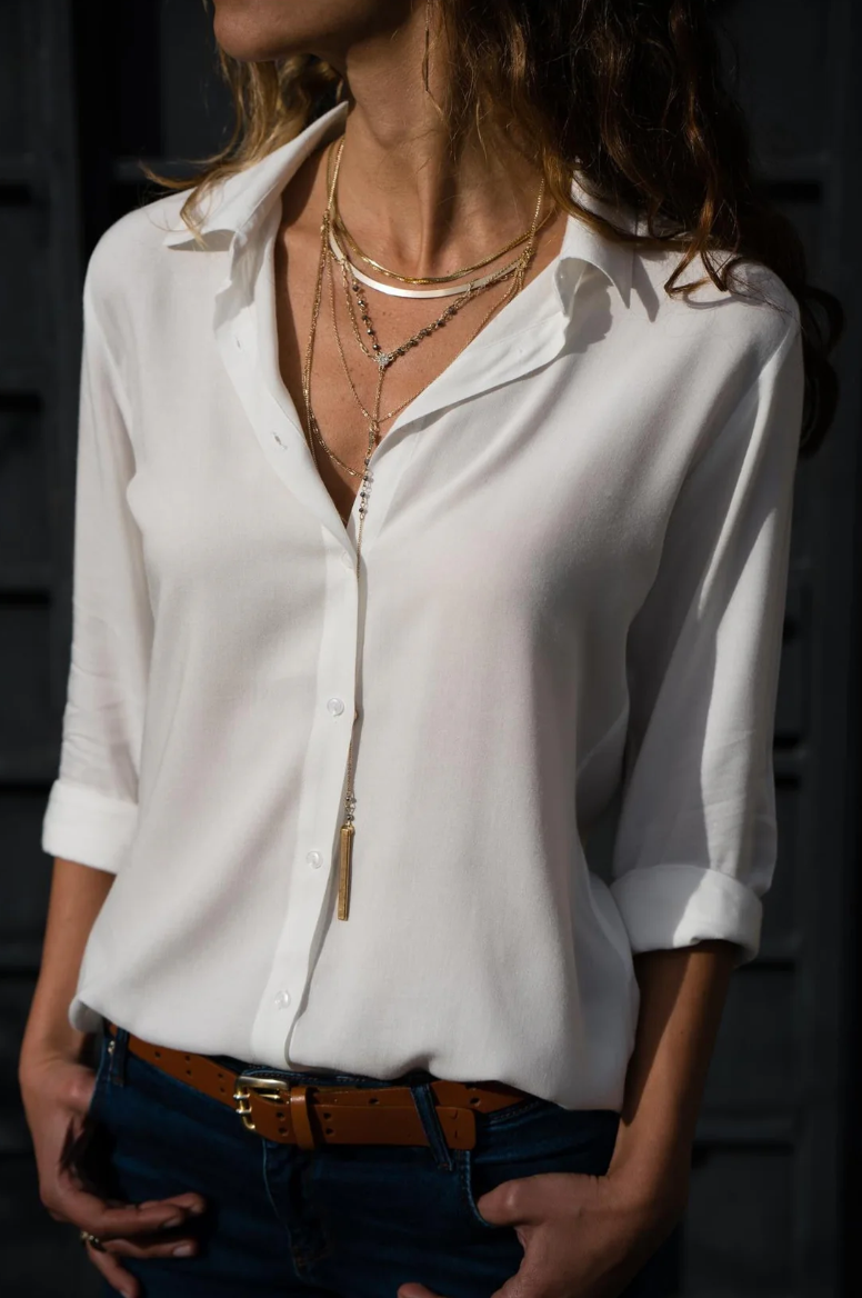 Elegante Knoopblouse voor Vrouwen