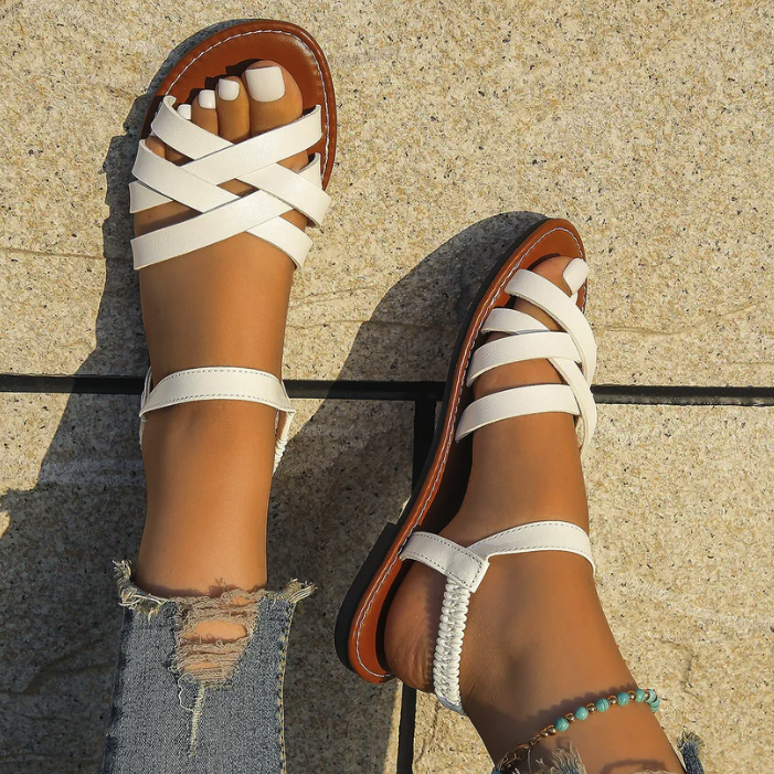 Strappy platte sandalen voor vrouwen