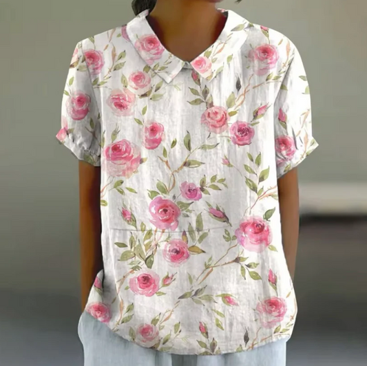 Elegante Blouse met Bloemenprint voor Vrouwen