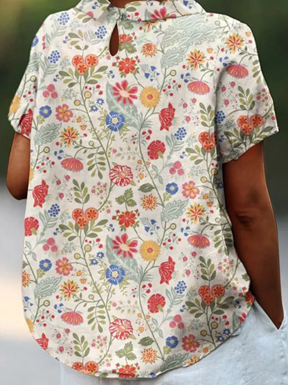 Elegante Blouse met Bloemenprint voor Vrouwen