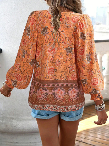 Boho Chic Bloemen Blouse voor Vrouwen