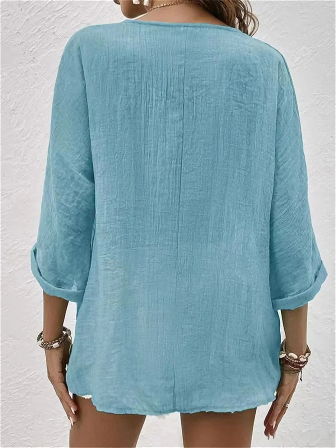 Lichtgewicht zomerse knoopjesblouse voor dames