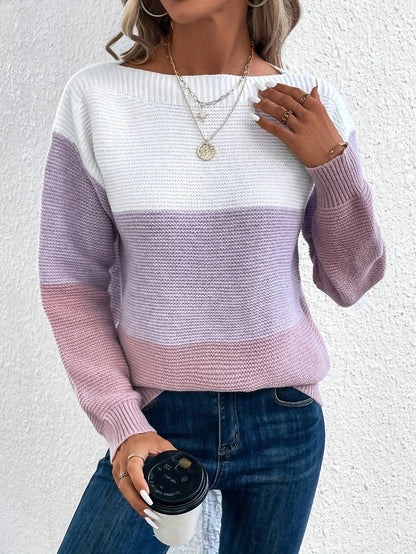 Modieuze Gestreepte Sweater voor Vrouwen