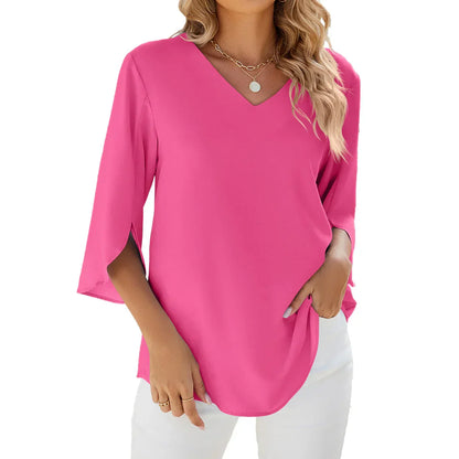 Elegante V-hals Blouse voor Vrouwen