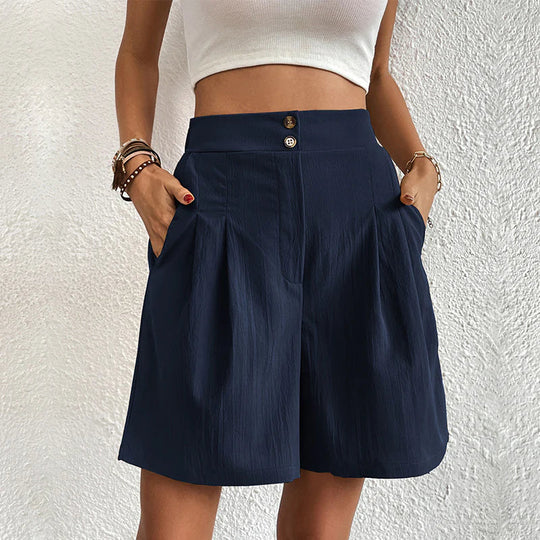 Comfortabele shorts met hoge taille voor dames