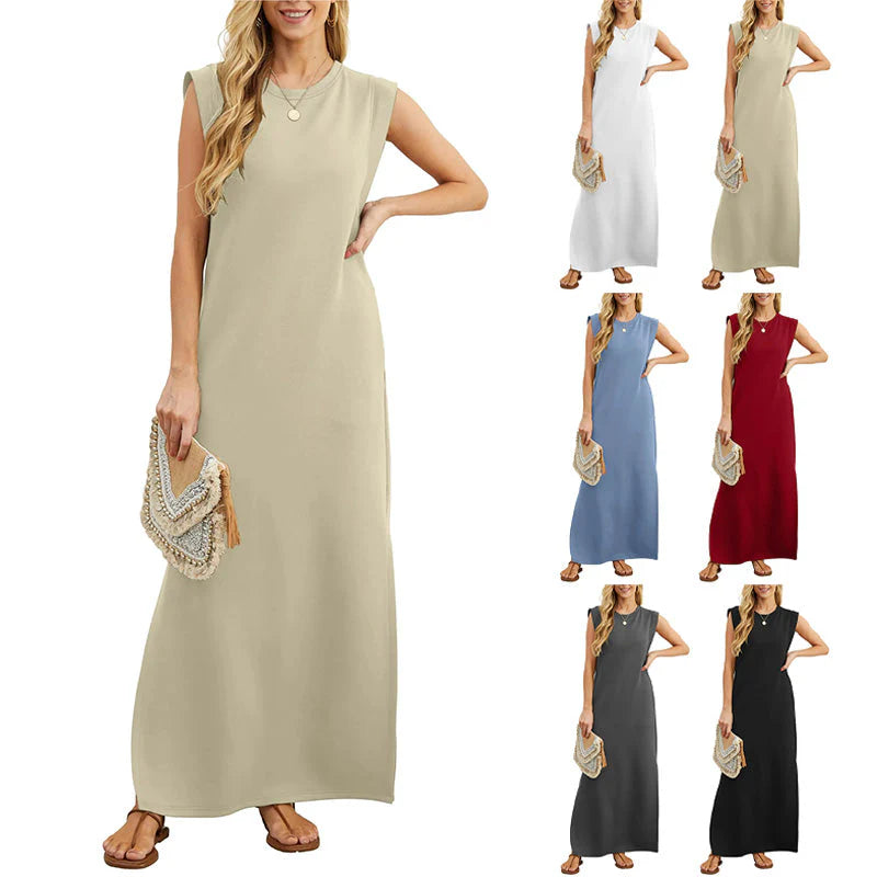 Elegante Mouwloze Maxi Jurk