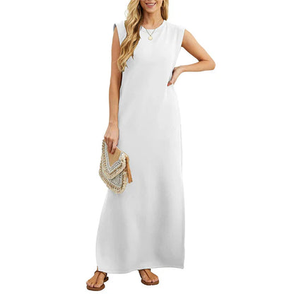 Elegante Mouwloze Maxi Jurk