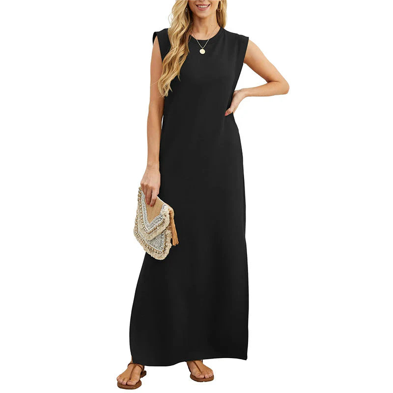 Elegante Mouwloze Maxi Jurk